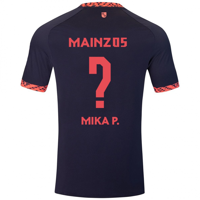 Bambino Maglia Mika Preßler #0 Blu Corallo Rosso Kit Gara Away 2024/25 Maglietta