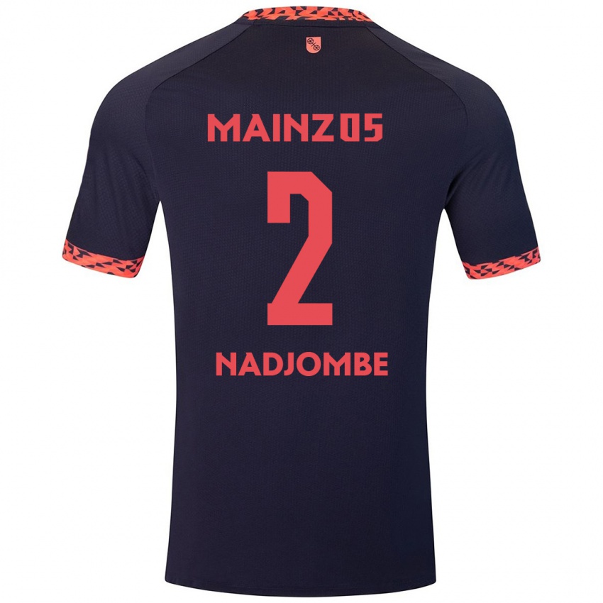 Bambino Maglia Jean-Marie Nadjombe #2 Blu Corallo Rosso Kit Gara Away 2024/25 Maglietta