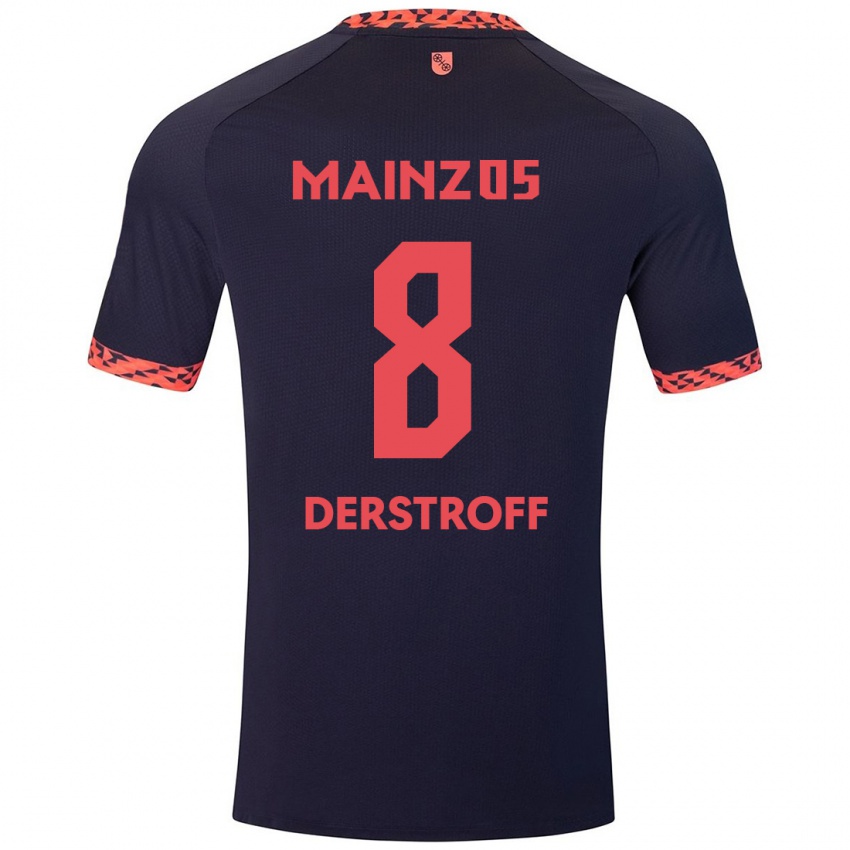 Bambino Maglia Julian-Maurice Derstroff #8 Blu Corallo Rosso Kit Gara Away 2024/25 Maglietta