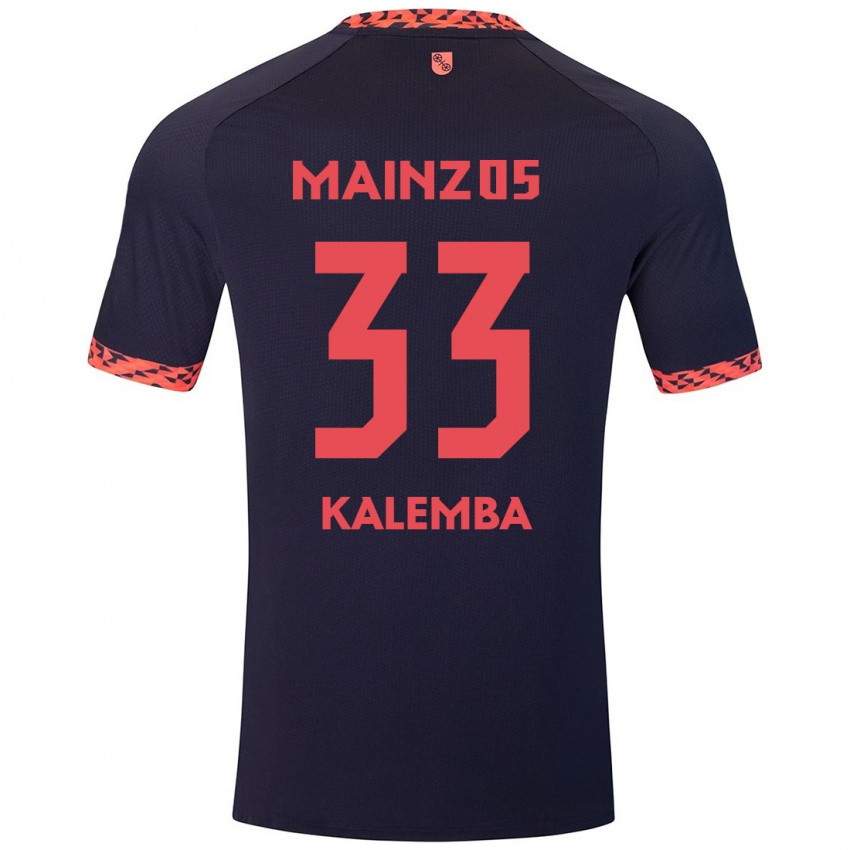 Bambino Maglia Marcel Kalemba #33 Blu Corallo Rosso Kit Gara Away 2024/25 Maglietta