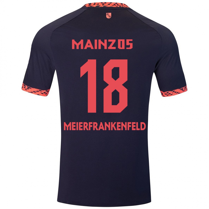 Bambino Maglia Jana Meierfrankenfeld #18 Blu Corallo Rosso Kit Gara Away 2024/25 Maglietta