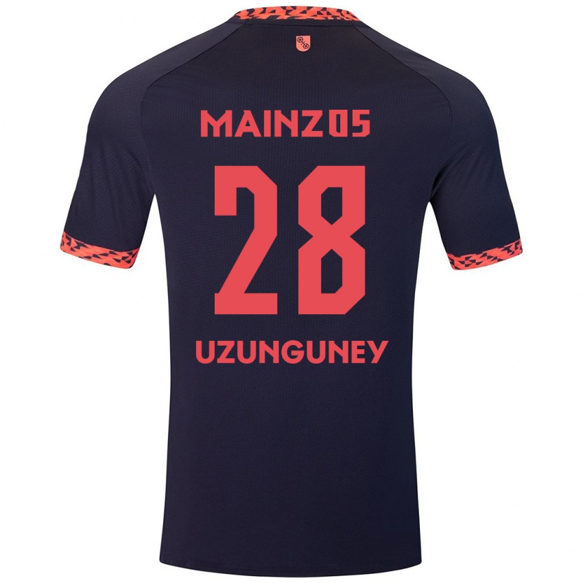 Bambino Maglia Ebru Uzungüney #28 Blu Corallo Rosso Kit Gara Away 2024/25 Maglietta