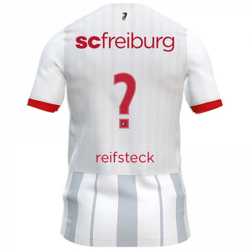 Bambino Maglia Mika Reifsteck #0 Bianco Grigio Kit Gara Away 2024/25 Maglietta