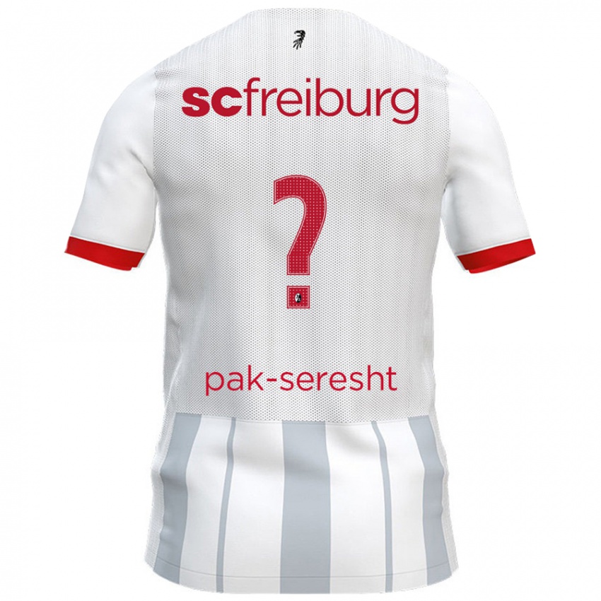 Bambino Maglia Puyan Pak-Seresht #0 Bianco Grigio Kit Gara Away 2024/25 Maglietta