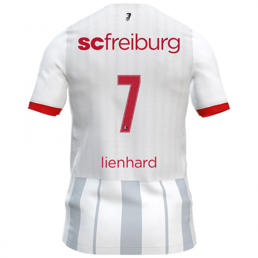 Bambino Maglia Patrick Lienhard #7 Bianco Grigio Kit Gara Away 2024/25 Maglietta