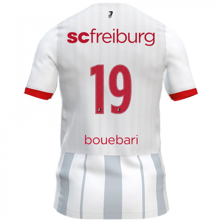 Bambino Maglia Franci Bouebari #19 Bianco Grigio Kit Gara Away 2024/25 Maglietta