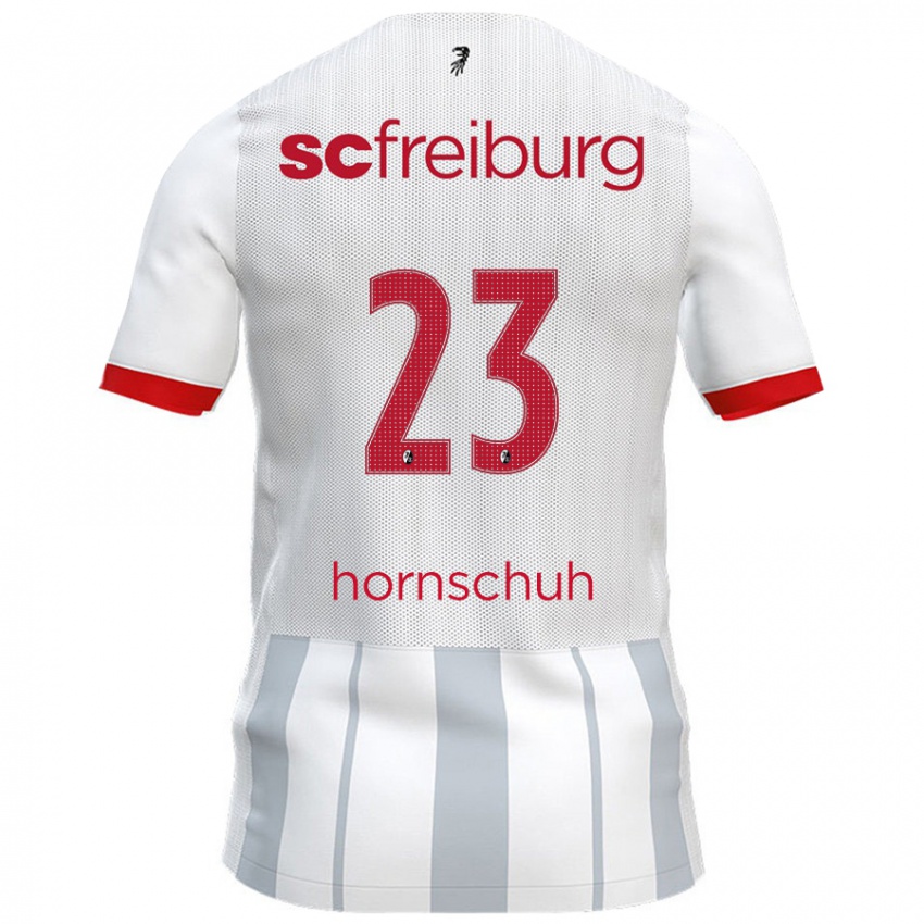 Bambino Maglia Marc Hornschuh #23 Bianco Grigio Kit Gara Away 2024/25 Maglietta