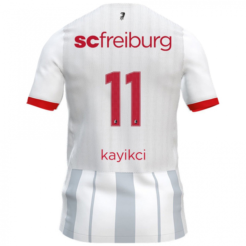 Bambino Maglia Hasret Kayikçi #11 Bianco Grigio Kit Gara Away 2024/25 Maglietta