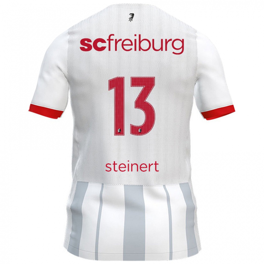 Bambino Maglia Judith Steinert #13 Bianco Grigio Kit Gara Away 2024/25 Maglietta