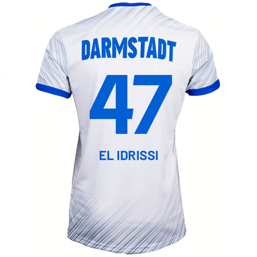 Bambino Maglia Othmane El Idrissi #47 Bianco Blu Kit Gara Away 2024/25 Maglietta