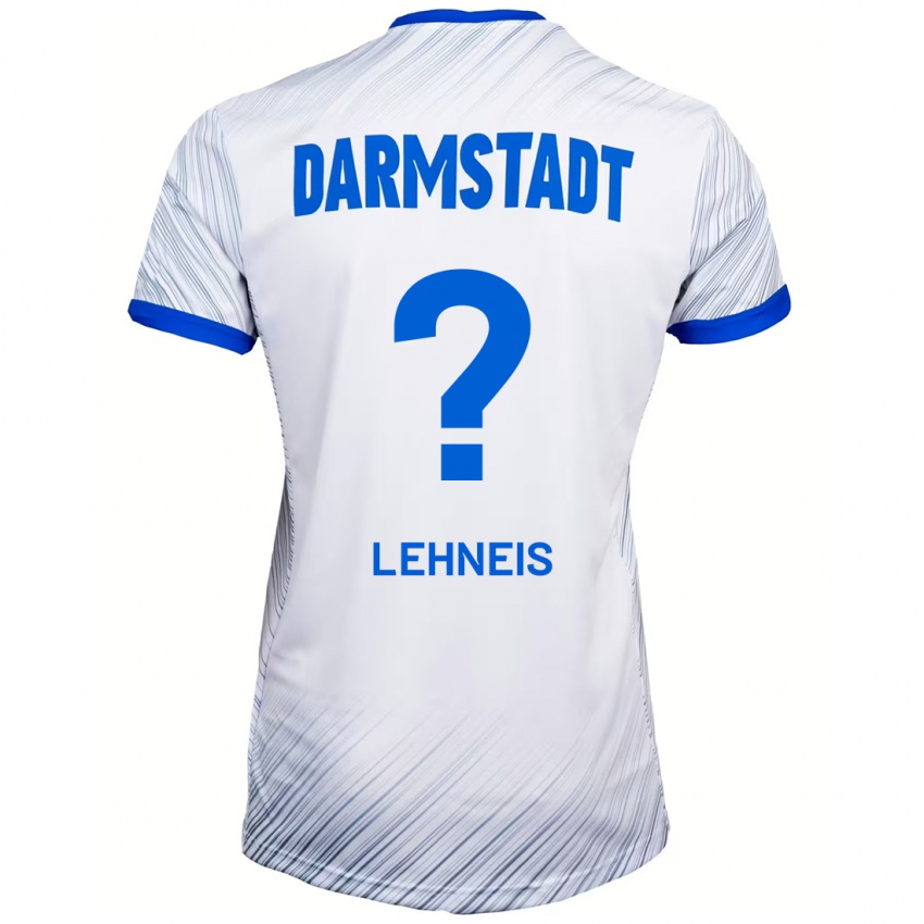 Bambino Maglia Daniel Lehneis #0 Bianco Blu Kit Gara Away 2024/25 Maglietta