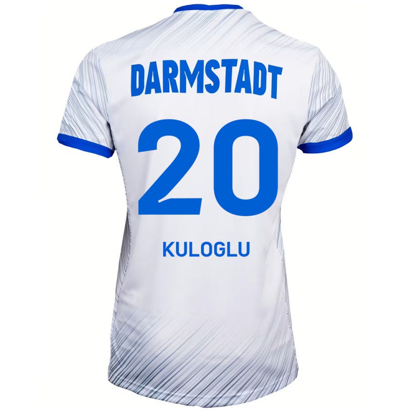 Bambino Maglia Can Kuloglu #20 Bianco Blu Kit Gara Away 2024/25 Maglietta