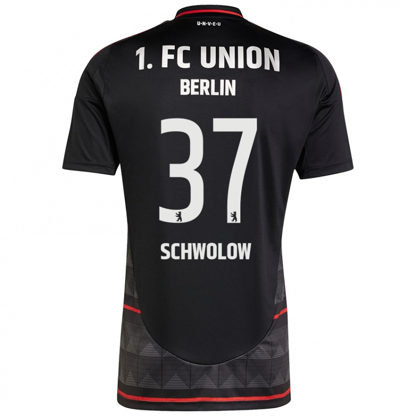 Bambino Maglia Alexander Schwolow #37 Nero Kit Gara Away 2024/25 Maglietta