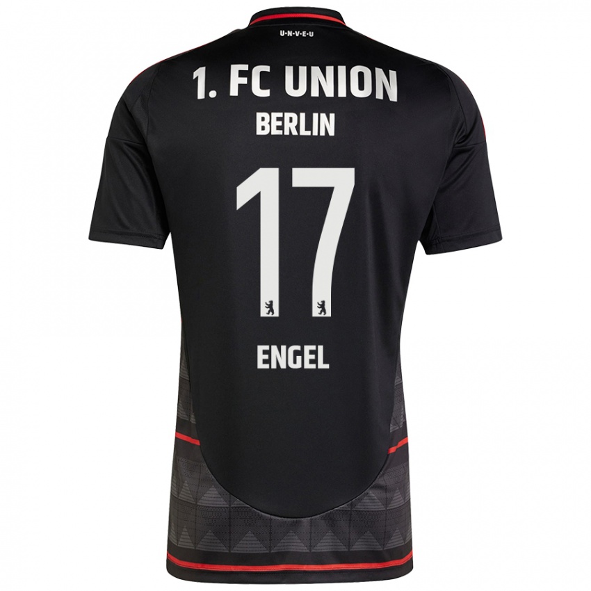 Bambino Maglia Oskar Engel #17 Nero Kit Gara Away 2024/25 Maglietta