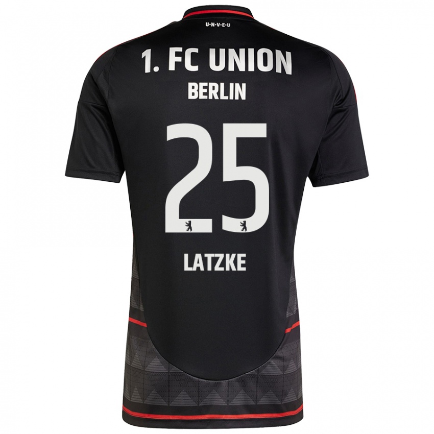 Bambino Maglia Jannes Latzke #25 Nero Kit Gara Away 2024/25 Maglietta