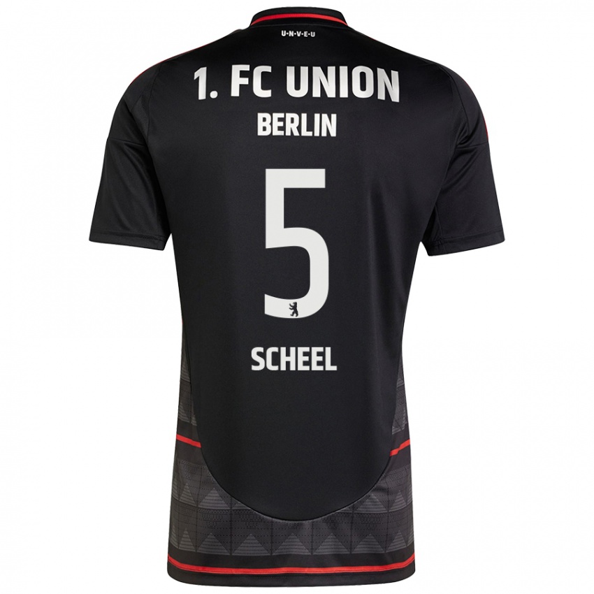 Bambino Maglia Luca Scheel #5 Nero Kit Gara Away 2024/25 Maglietta