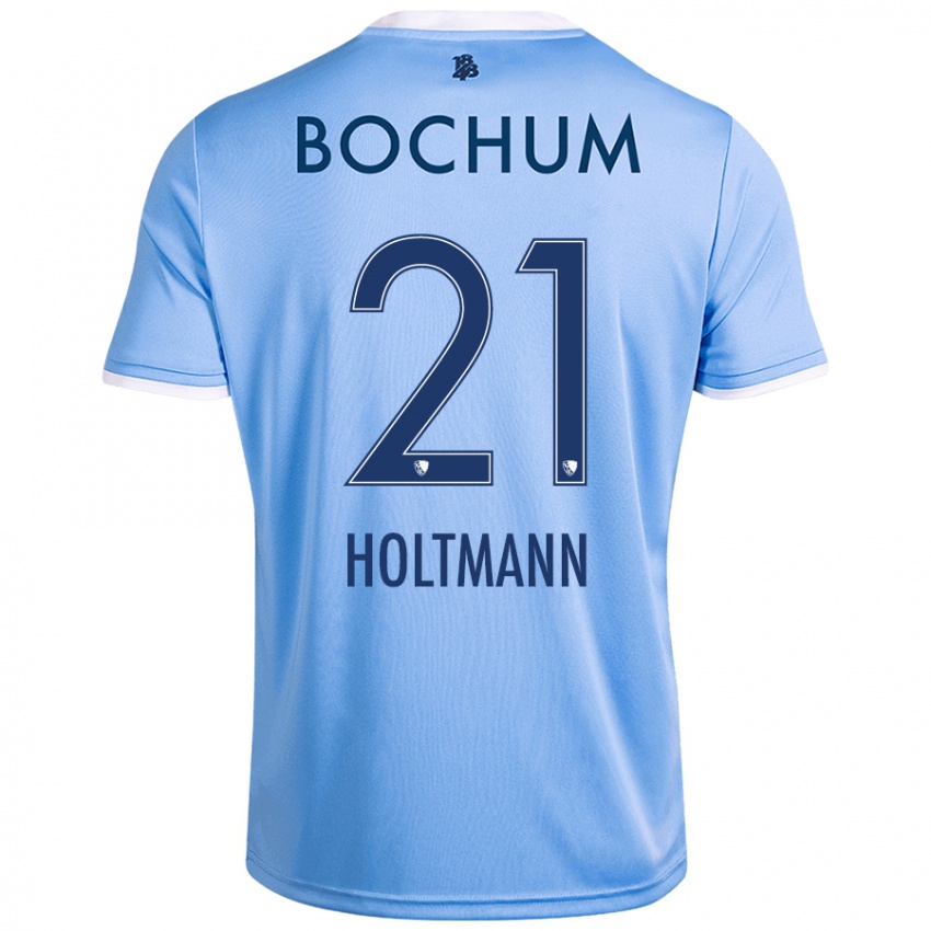 Bambino Maglia Gerrit Holtmann #21 Azzurro Cielo Kit Gara Away 2024/25 Maglietta