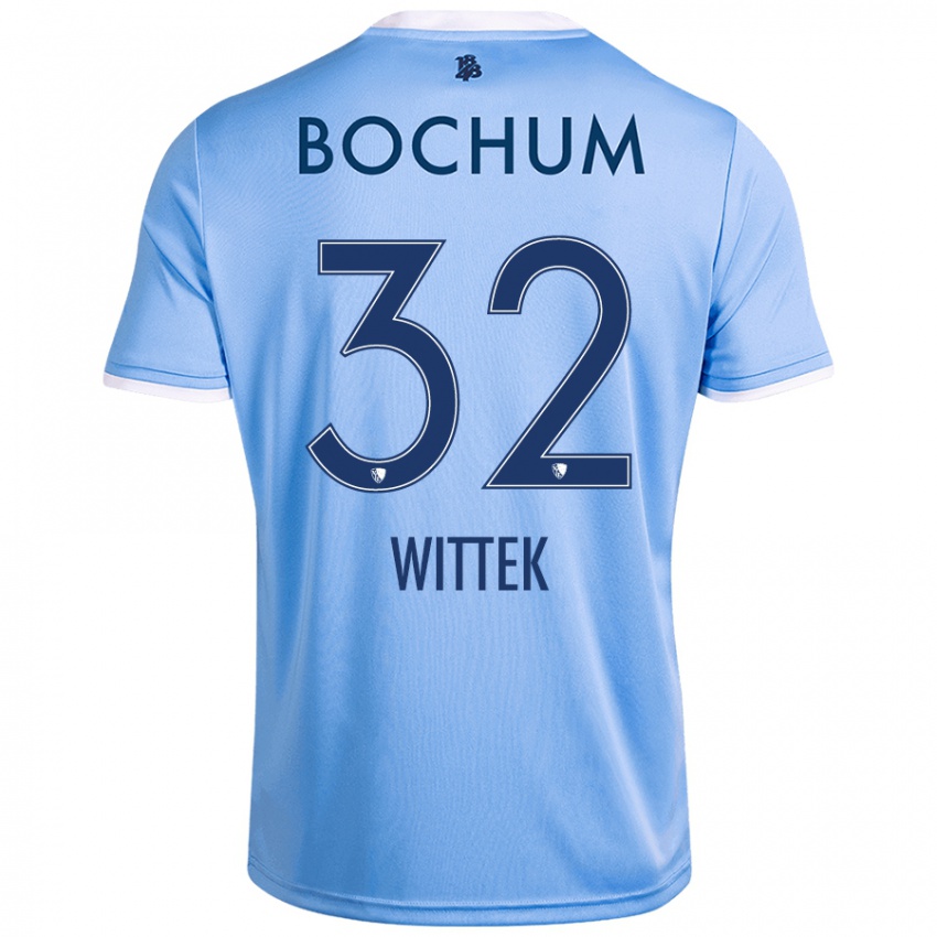 Bambino Maglia Maximilian Wittek #32 Azzurro Cielo Kit Gara Away 2024/25 Maglietta