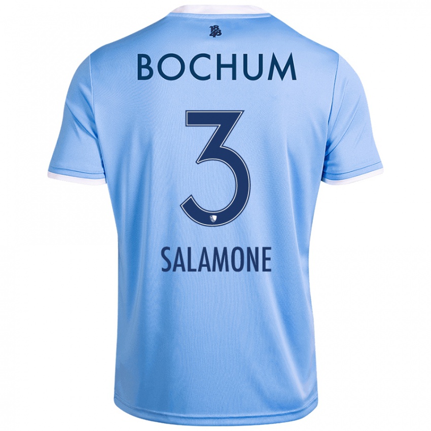 Bambino Maglia Elia-Giona Salamone #3 Azzurro Cielo Kit Gara Away 2024/25 Maglietta