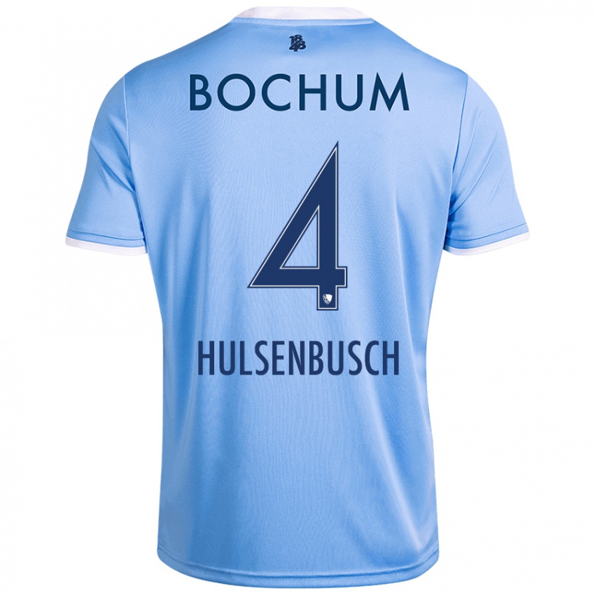 Bambino Maglia Daniel Hülsenbusch #4 Azzurro Cielo Kit Gara Away 2024/25 Maglietta