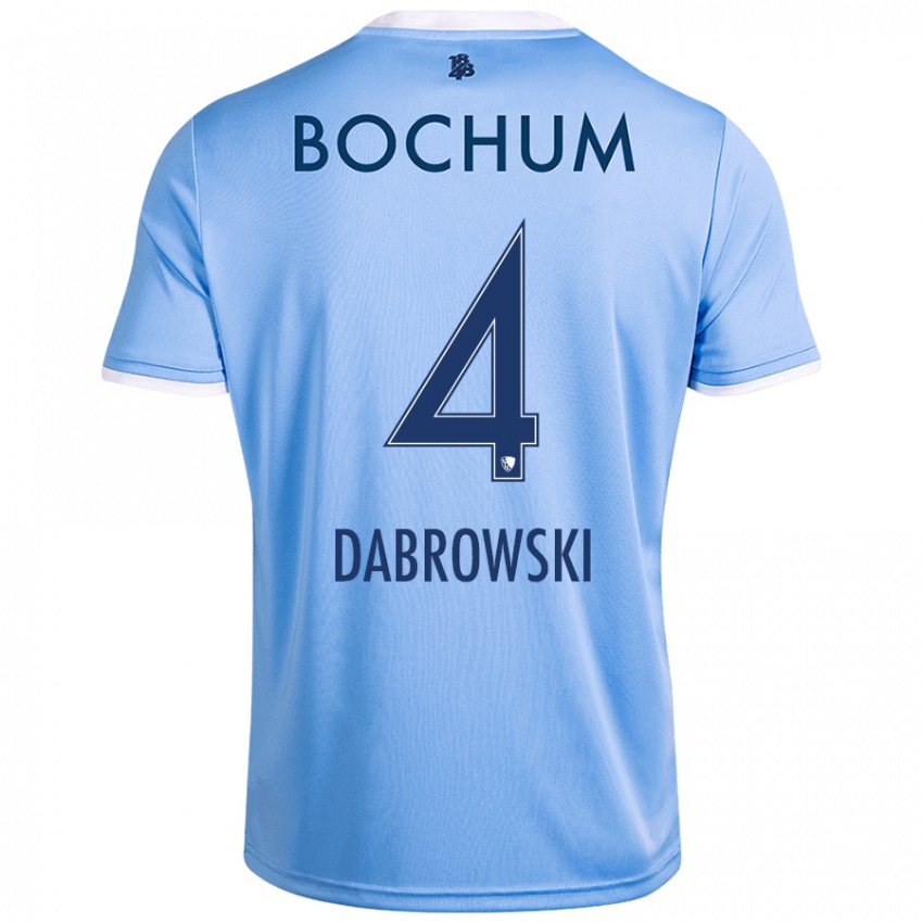 Bambino Maglia Luc Dabrowski #4 Azzurro Cielo Kit Gara Away 2024/25 Maglietta