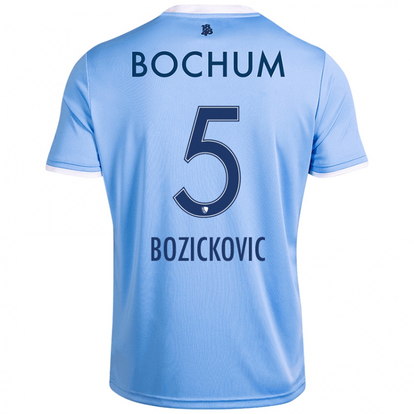 Bambino Maglia Niko Bozickovic #5 Azzurro Cielo Kit Gara Away 2024/25 Maglietta