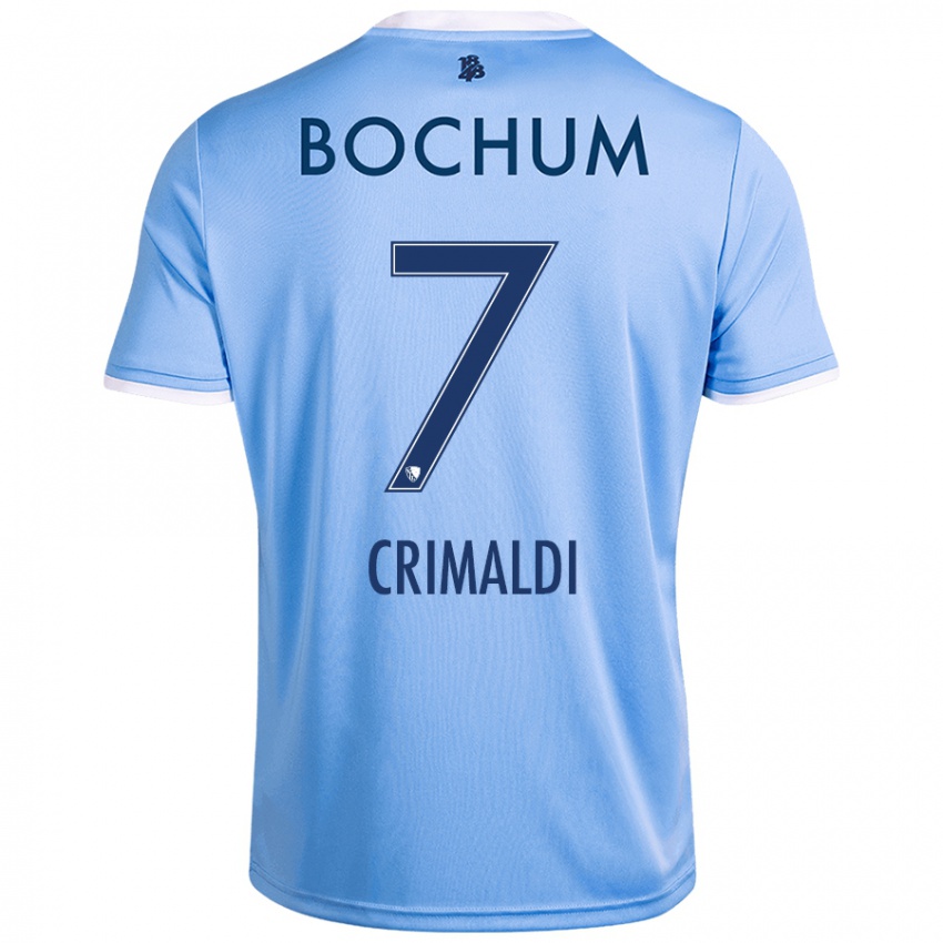 Bambino Maglia Alessandro Crimaldi #7 Azzurro Cielo Kit Gara Away 2024/25 Maglietta