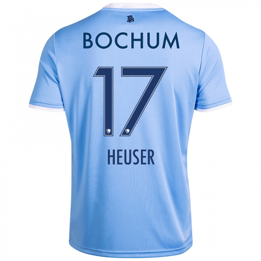 Bambino Maglia Ben Heuser #17 Azzurro Cielo Kit Gara Away 2024/25 Maglietta