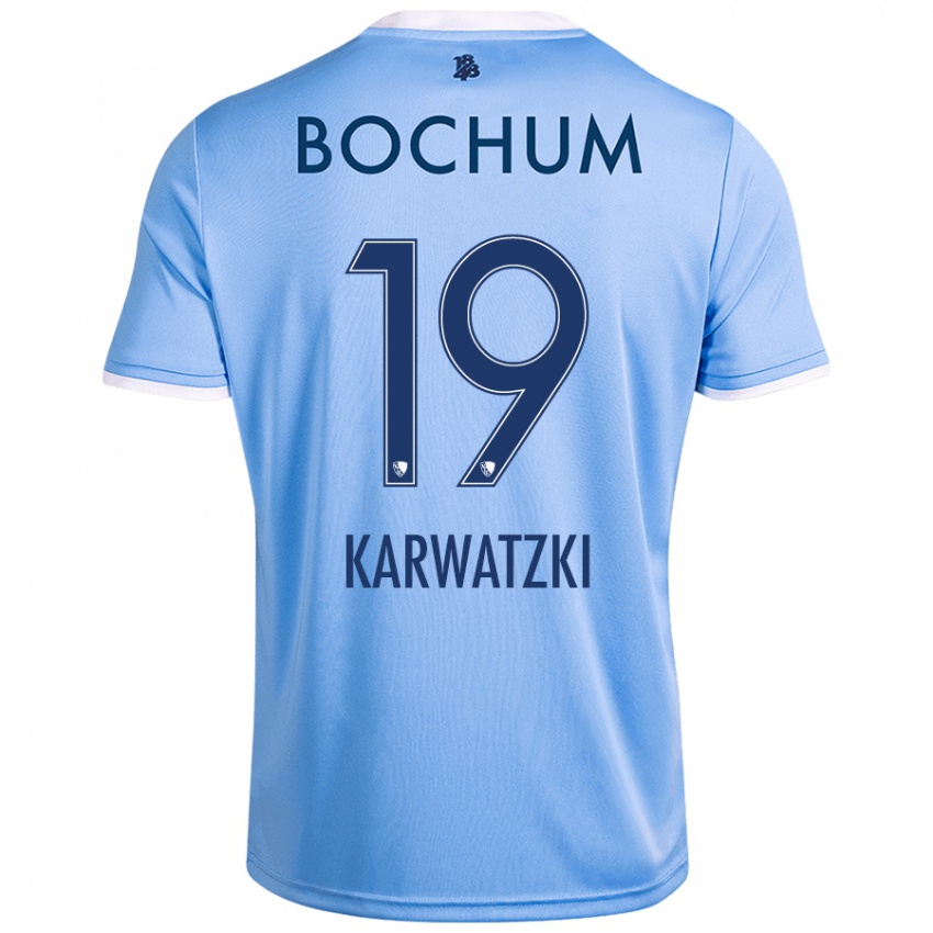 Bambino Maglia Lucy Karwatzki #19 Azzurro Cielo Kit Gara Away 2024/25 Maglietta