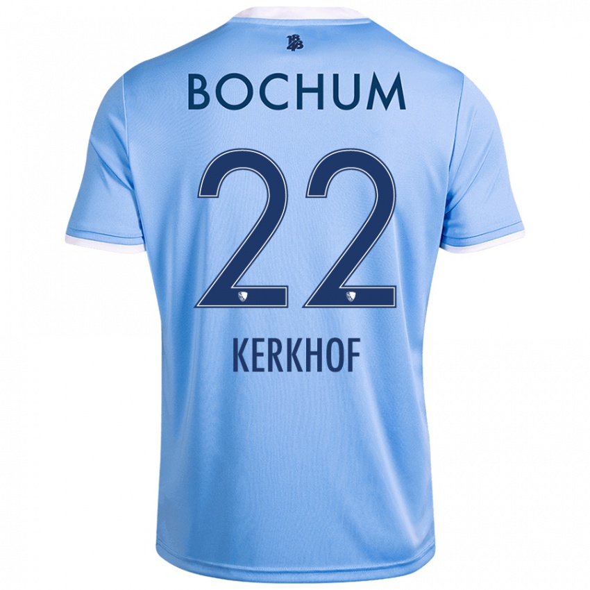 Bambino Maglia Nina Kerkhof #22 Azzurro Cielo Kit Gara Away 2024/25 Maglietta