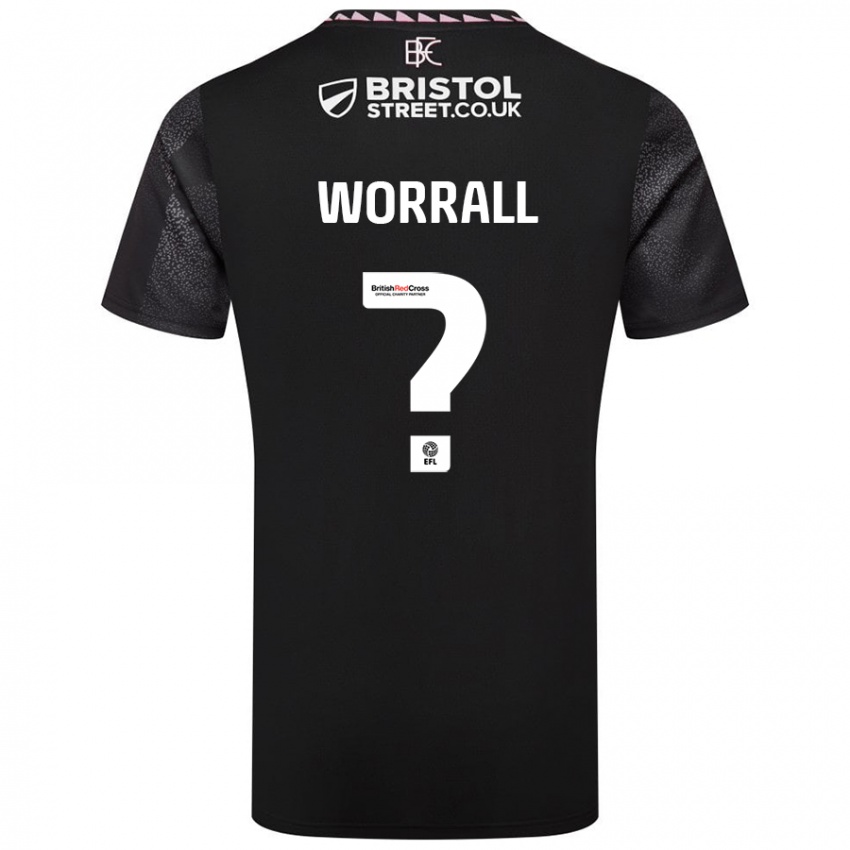 Bambino Maglia Joe Worrall #0 Nero Kit Gara Away 2024/25 Maglietta