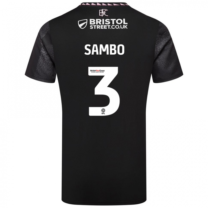 Bambino Maglia Shurandy Sambo #3 Nero Kit Gara Away 2024/25 Maglietta