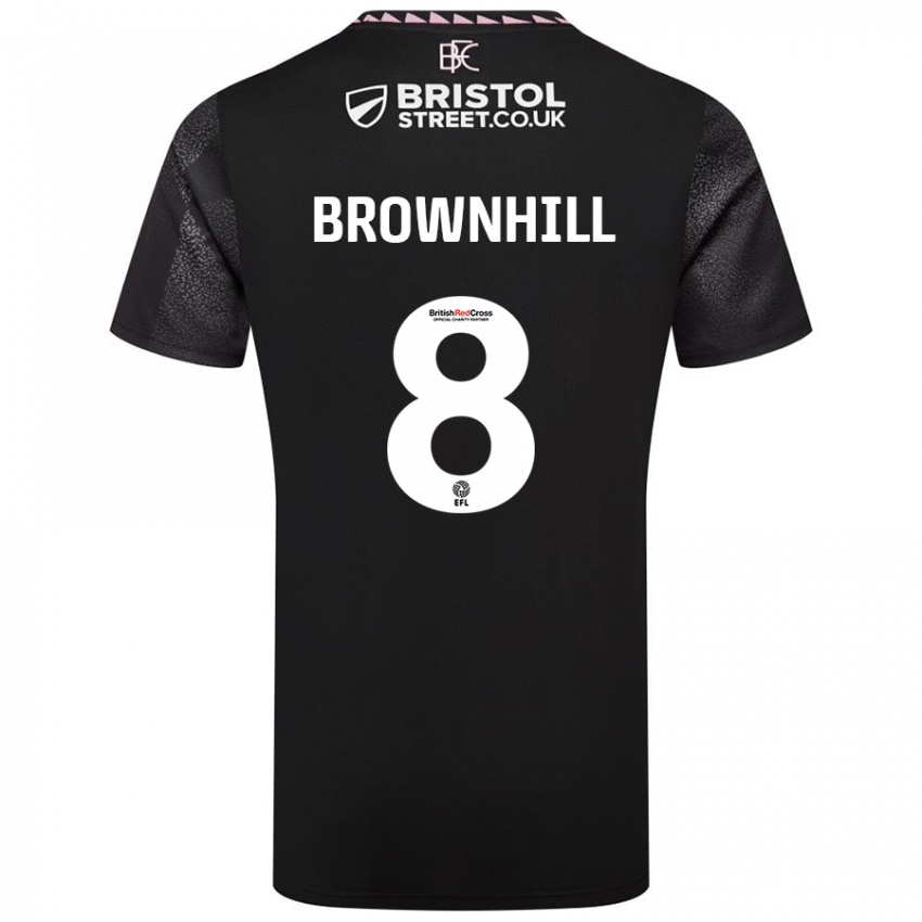 Bambino Maglia Josh Brownhill #8 Nero Kit Gara Away 2024/25 Maglietta