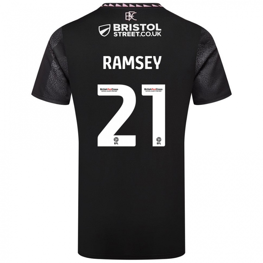 Bambino Maglia Aaron Ramsey #21 Nero Kit Gara Away 2024/25 Maglietta