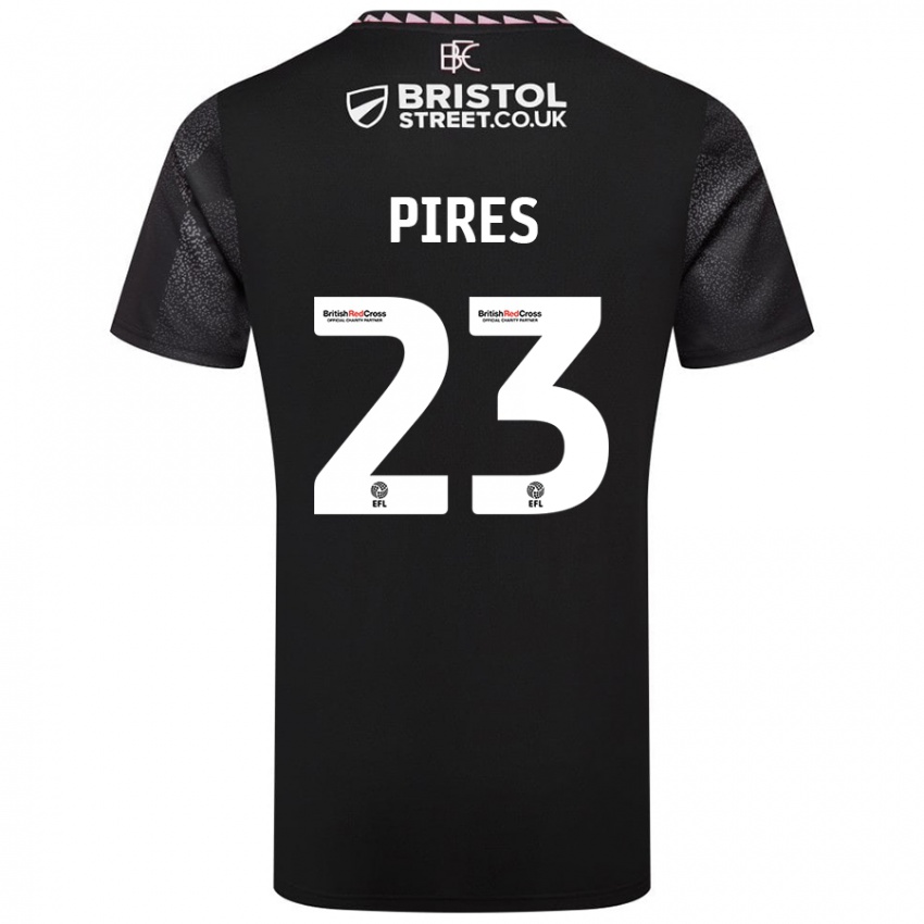 Bambino Maglia Lucas Pires #23 Nero Kit Gara Away 2024/25 Maglietta