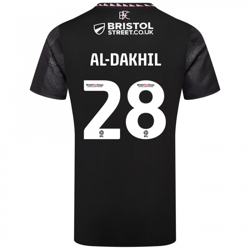 Bambino Maglia Ameen Al-Dakhil #28 Nero Kit Gara Away 2024/25 Maglietta