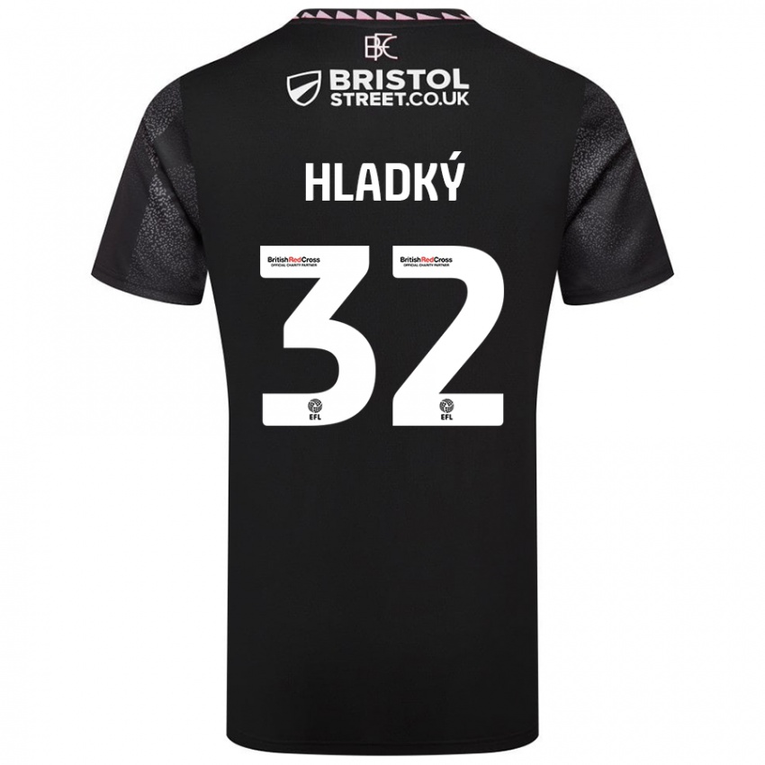 Bambino Maglia Vaclav Hladky #32 Nero Kit Gara Away 2024/25 Maglietta