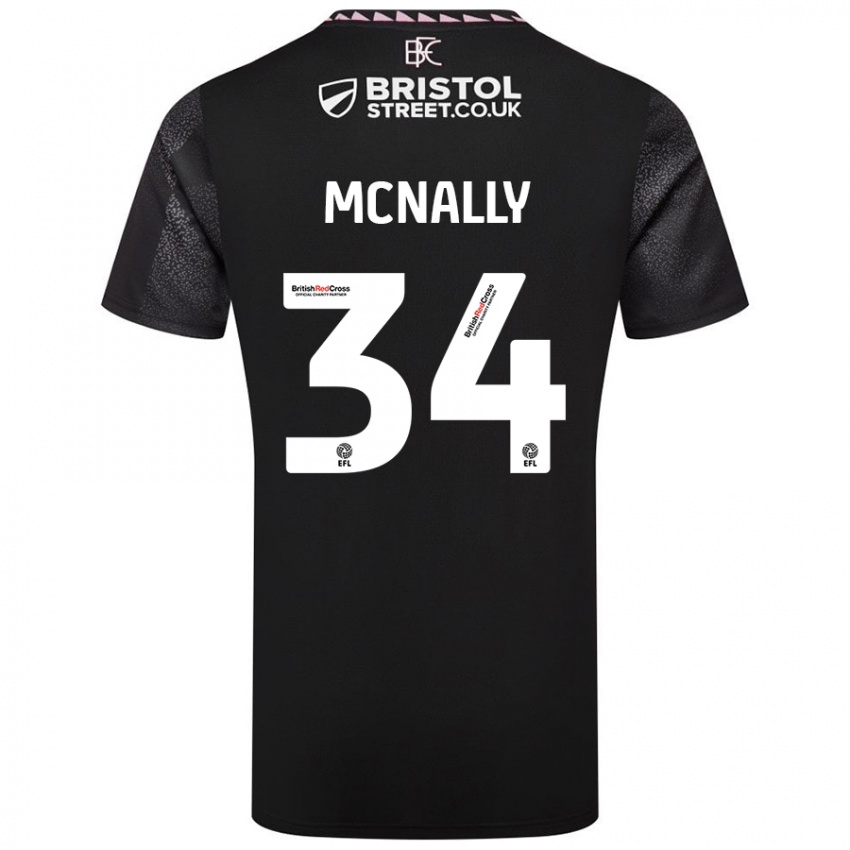 Bambino Maglia Luke Mcnally #34 Nero Kit Gara Away 2024/25 Maglietta