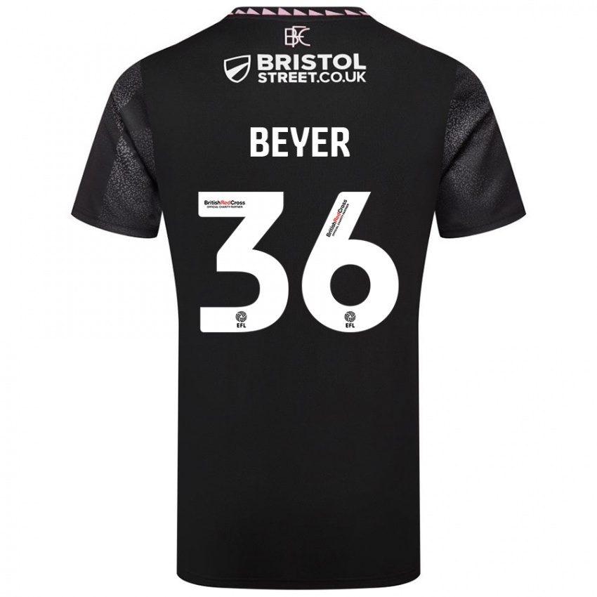 Bambino Maglia Jordan Beyer #36 Nero Kit Gara Away 2024/25 Maglietta