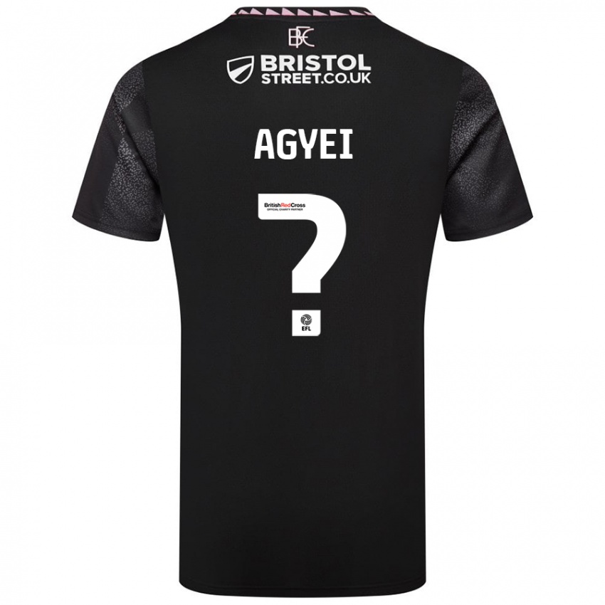 Bambino Maglia Enock Agyei #0 Nero Kit Gara Away 2024/25 Maglietta