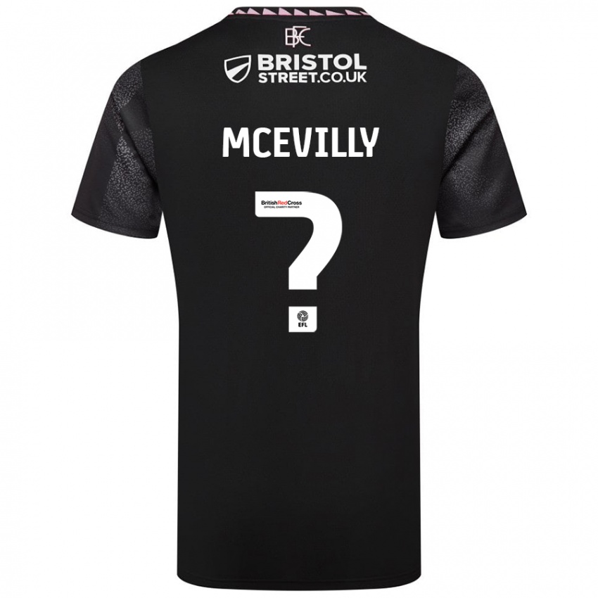 Bambino Maglia Jack Mcevilly #0 Nero Kit Gara Away 2024/25 Maglietta