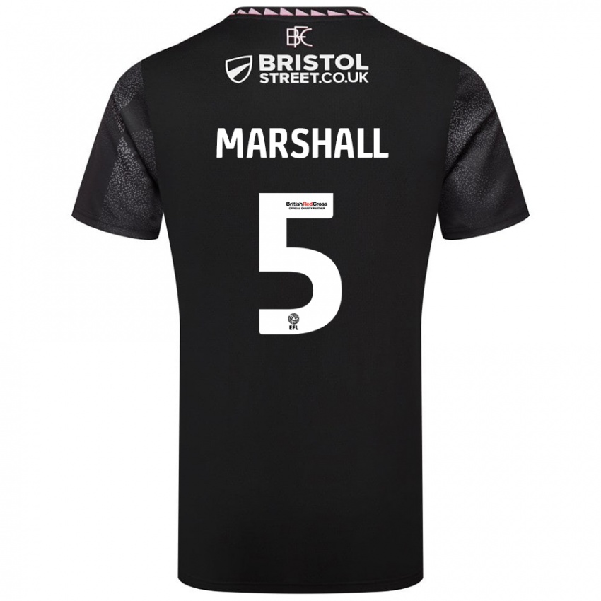 Bambino Maglia Georgia Marshall #5 Nero Kit Gara Away 2024/25 Maglietta