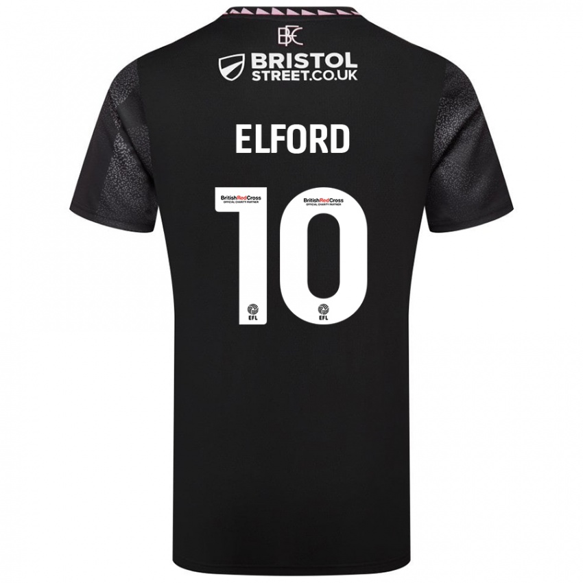 Bambino Maglia Laura Elford #10 Nero Kit Gara Away 2024/25 Maglietta