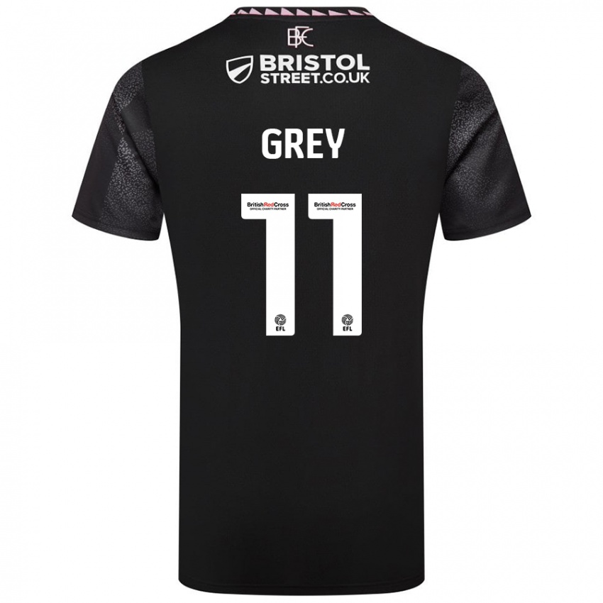 Bambino Maglia Anna Grey #11 Nero Kit Gara Away 2024/25 Maglietta