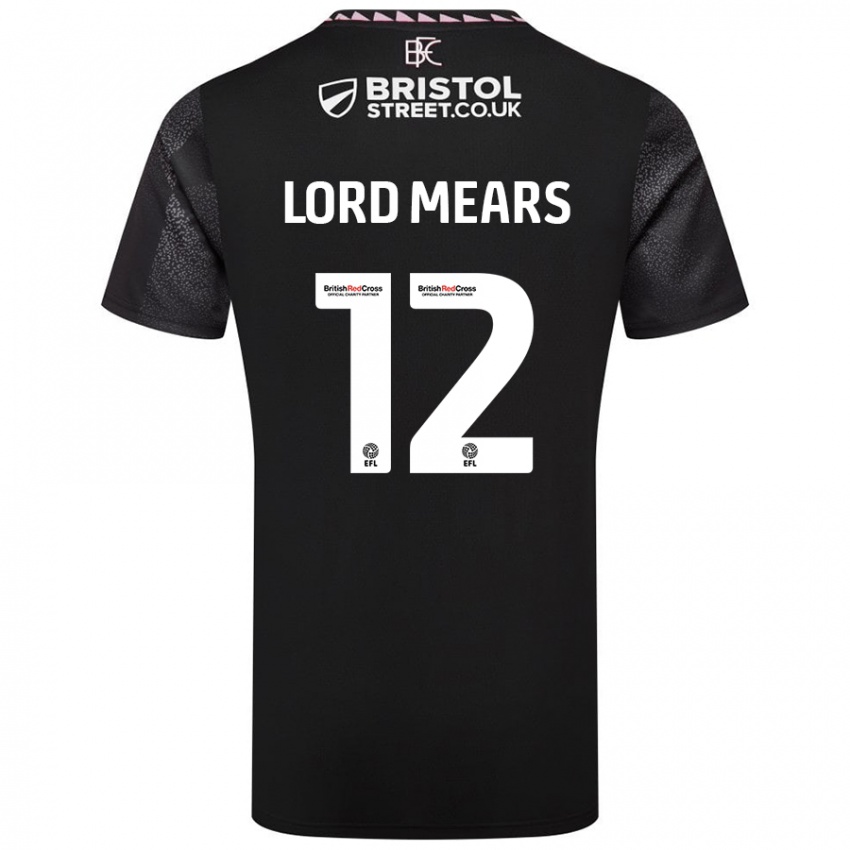 Bambino Maglia Rhema Lord-Mears #12 Nero Kit Gara Away 2024/25 Maglietta