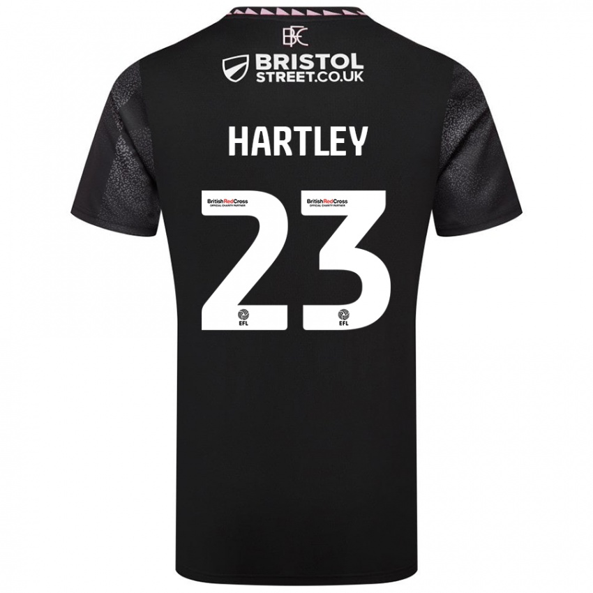 Bambino Maglia Naomi Hartley #23 Nero Kit Gara Away 2024/25 Maglietta