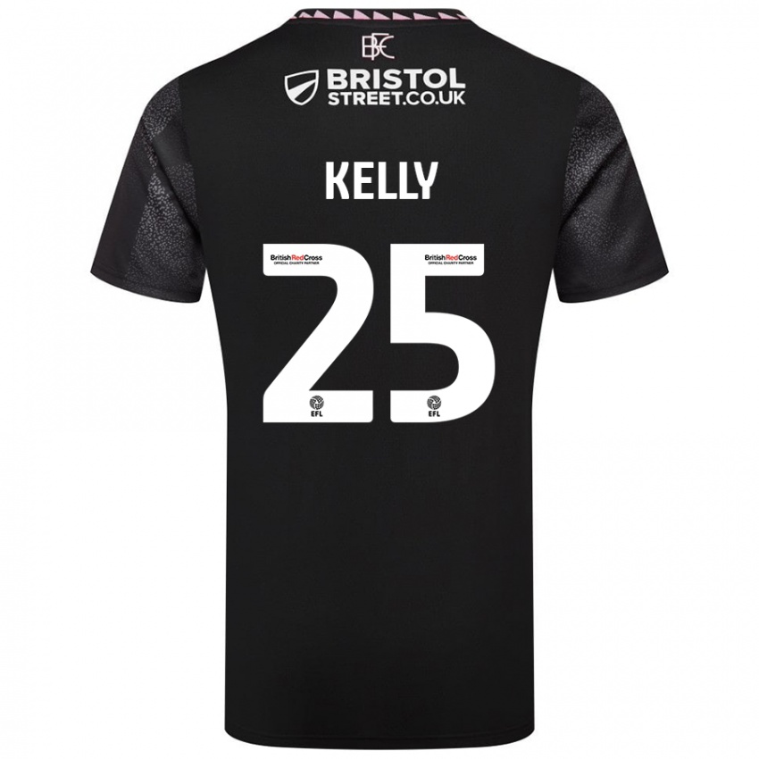 Bambino Maglia Aimee Kelly #25 Nero Kit Gara Away 2024/25 Maglietta