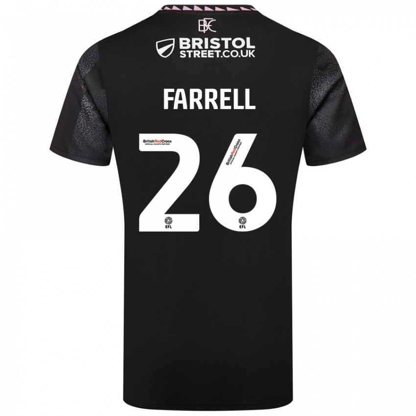 Bambino Maglia Lucy Farrell #26 Nero Kit Gara Away 2024/25 Maglietta