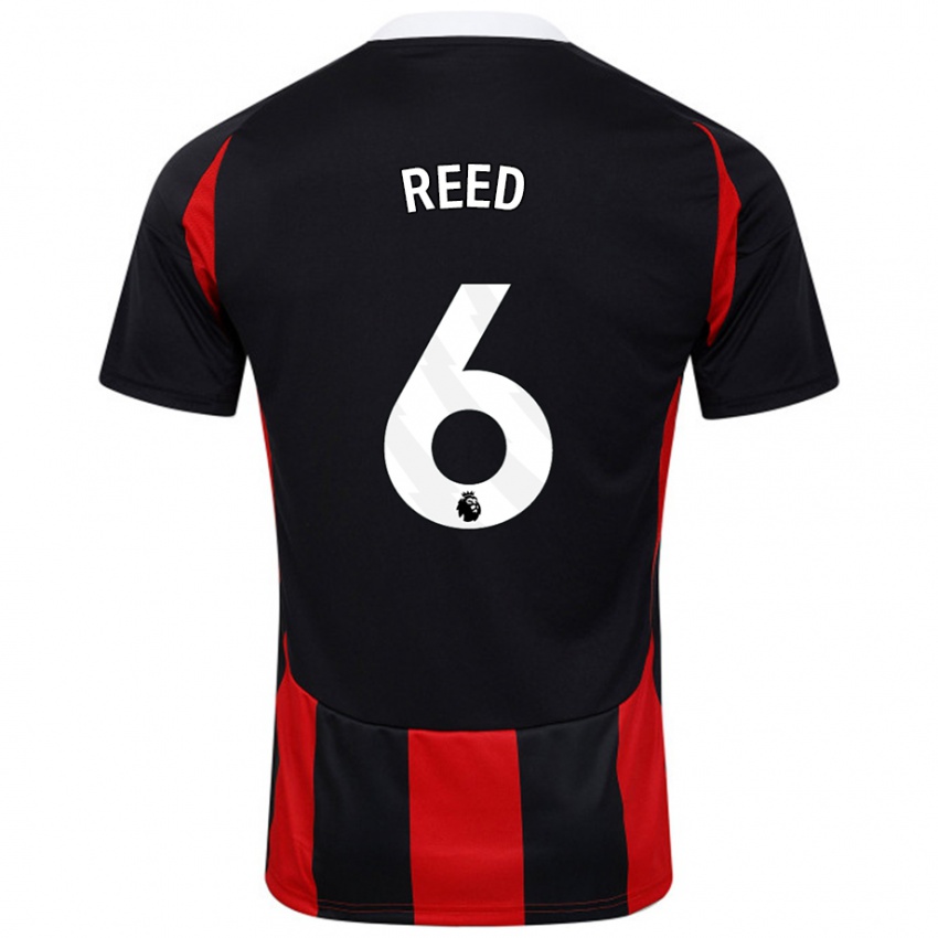 Bambino Maglia Harrison Reed #6 Nero Rosso Kit Gara Away 2024/25 Maglietta