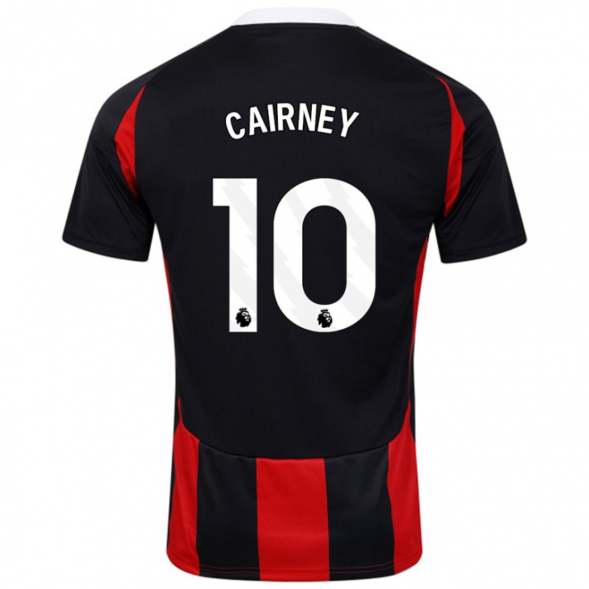 Bambino Maglia Tom Cairney #10 Nero Rosso Kit Gara Away 2024/25 Maglietta